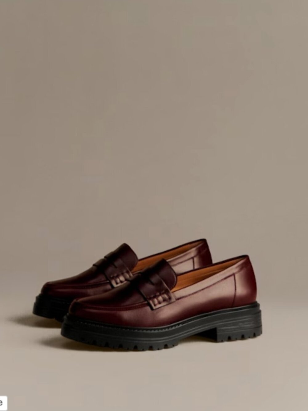 Sezane Albane Loafers NEW Size 40 - Glossy Burgundy